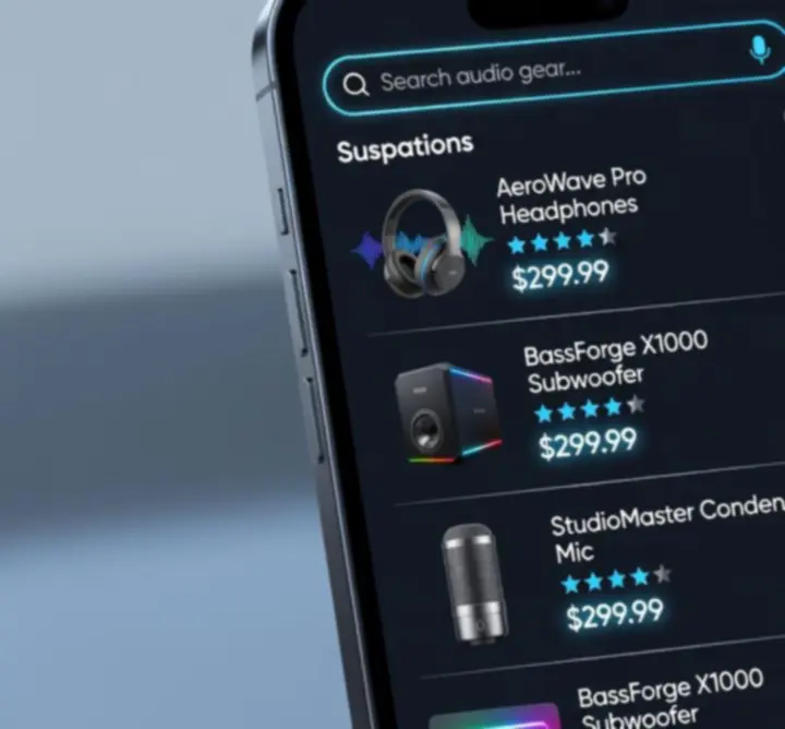 Widok mobilny interfejsu wyszukiwania w sklepie FALCON MAIN LIMITED